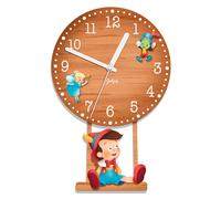 Orologi da Parete Bambina Bambino Legno Pinocchio Orologi a Pendolo Muro Moderno