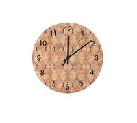Orologi da parete Orologio rotondo Senza ticchettio Movimento silenzioso al quarzo AA Funzionamento a batteria Rombo Romboidale Mosaico a scacchi Home Kitchen Decor 12 pollici