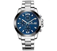 Orologi Da Polso Calendario Impermeabile Orologio Tre Piccoli Secondi Orologio Al Quarzo, Zaffiro Superficie Blu
