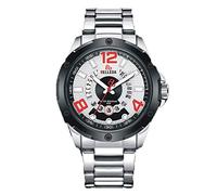 Orologi Da Polso Cinturino In Acciaio Coppia Orologio Al Quarzo Impermeabile Moda Marea, Rosso