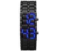 Orologi Da Polso,Orologi Sportivi Giovanili Impermeabili Elettronici Binari Digitali Di Seconda Generazione Led Orologio Da Polso Da Uomo In Lega Di Alluminio, Blu Nero Da Donna