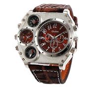 Orologi Da Polso,Orologio A Quadrante Multi-Fuso Orario 2 Quando Si Cammina Orologio Per Il Tempo Libero, Caffè Con Guscio D'Argento