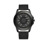Orologi Da Polso,Orologio Al Quarzo Sportivo Alla Moda In Acciaio Con Rete A Sfera Rossa Semplice Da Uomo, Tutto Nero