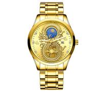 Orologi Da Polso,Orologio Da Sole Impermeabile Con Stella Della Luna E Calendario Dragon Phoenix Couple Watch