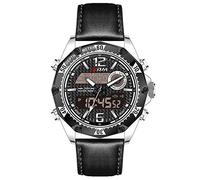 Orologi Da Polso,Orologio Elettronico Al Quarzo Sportivo Multifunzione Con Doppio Display A Cristalli Liquidi, Orologio Da Polso, Cinturino Bianco, Cinturino Nero, Cinturino Nero
