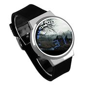 Orologi Da Polso,Orologio Touchscreen LED Orologio Elettronico Luminoso Impermeabile Cavallo Scuro Anime Che Circonda La Cintura Nera Conchiglia D'Argento
