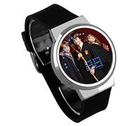 Orologi Da Polso,Orologio Touchscreen LED Orologio Elettronico Luminoso Impermeabile mago Film Che Circonda La Cintura Nera Conchiglia D'Argento