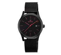 Orologi Da Polso Sport Striscia Impermeabile Della Vigilanza Del Quarzo Di Affari Di Modo Con Il Fronte Nero E Rosso