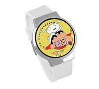 Orologi Da Polso,Touch Screen LED Orologio Crayon Shin-Chan Anime Che Circonda Impermeabile Luminoso Elettronico Personalità Della Moda Della Mano Silver Shell Leucorrhea