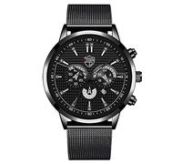 Orologi da uomo casual in acciaio inox analogico al quarzo orologio da polso da uomo orologio da polso orologio da polso business data casual orologio grande orologio, A, misura unica
