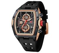 Orologi da uomo di lusso con scheletro Tonneau orologio da uomo impermeabile regolabile cinturino in silicone stile steampunk cronografo calendario data business luminoso fresco grande quadrante