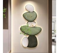 Orologi Decorativi Luminosi, Moderni, creativi, sculture impilabili in Pietra 3D, Arte, Orologio Moderno Decorativo con Luce a LED per Soggiorno, Camera da Letto, B 35 80 cm