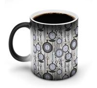Orologi d'epoca e piume Moda Tazza che cambia colore Tazza da caffè riscal