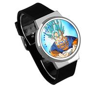 Orologi Digitali Per Bambini, Fai Da Te LED Creativo Touch Screen Watch Anime Super Saiyan Orologio Impermeabile Conchiglia Nera Cintura Nera, E