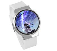 Orologi Digitali Per Bambini,LED Touchscreen Guarda Il Tuo Nome Anime Che Circonda L'Orologio A Nastro Elettronico Luminoso Impermeabile,D