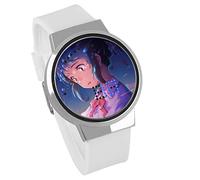 Orologi Digitali Per Bambini,LED Touchscreen Guarda Il Tuo Nome Anime Che Circonda L'Orologio A Nastro Elettronico Luminoso Impermeabile,B
