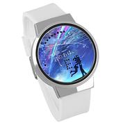 Orologi Digitali Per Bambini,LED Touchscreen Guarda Il Tuo Nome Anime Che Circonda L'Orologio A Nastro Elettronico Luminoso Impermeabile,C