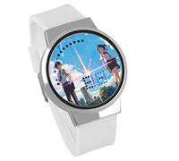 Orologi Digitali Per Bambini,LED Touchscreen Guarda Il Tuo Nome Anime Che Circonda L'Orologio A Nastro Elettronico Luminoso Impermeabile,A