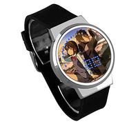 Orologi Digitali Per Bambini,Touch Screen LED Guarda Il Tuo Nome Anime Che Circonda Cinturino In Silicone Impermeabile Orologio Elettronico Luminoso,D