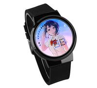 Orologi Digitali Per Bambini,Touch Screen LED Guarda Il Tuo Nome Anime Che Circonda La Moda Della Personalità Della Mano Elettronica Luminosa Impermeabile,C