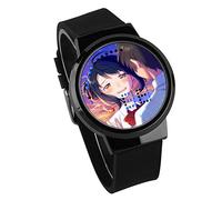 Orologi Digitali Per Bambini,Touch Screen LED Guarda Il Tuo Nome Anime Che Circonda La Moda Della Personalità Della Mano Elettronica Luminosa Impermeabile,E