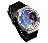 Orologi Digitali Per Bambini,Touch Screen LED Guarda Il Tuo Nome Anime Che Circonda Orologio Elettronico Luminoso Impermeabile Con Cinturino In Silicone,C