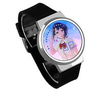 Orologi Digitali Per Bambini,Touch Screen LED Orologio Cinturino In Silicone Impermeabile Elettronico Luminoso Guarda Il Tuo Nome Anime In Giro,D