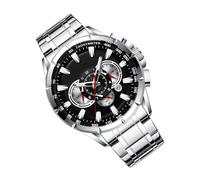 Orologi in acciaio inox per uomo, orologio da lavoro | Orologi cronografo per uomini - Classico cinturino meccanico, elegante accessorio per abbigliamento da lavoro per tutti i dipendenti di uomini