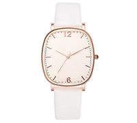 Orologi in pelle da corsa con cinturino al quarzo tinta unita orologi da donna Secon Sport Watch Watch Planet, bianco, misura unica