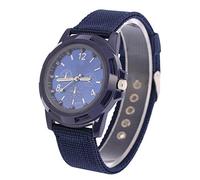Orologi Militari da Uomo - Orologio da Polso Analogico con Visualizzazione della Data - Minimalista Sportivo da Campo Tattico (Blu)