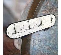 Orologi Ovali Quattro Fusi Orari E Supporto Da Scrivania - Gloss