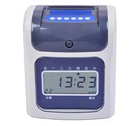 Orologi per dipendenti di piccole imprese, Assistenza LCD Macchina Punch Clock Two-Color Stampa Orologio Fronte Versione inglese della batteria di backup per uffici, fabbriche, alberghi, scuole, risto