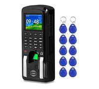 Orologi per dipendenti di piccole imprese, Controllo degli accessi dell'impronta digitale TCP/IP Tempo biometrico e orologio da punzonatura Grande capacità di memoria (Color : Noir)