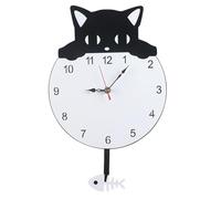 Orologi per gatti da parete con coda oscillante,Orologio per gatti con coda oscillante | Orologio da parete simpatico gatto con coda oscillante | Orologio moderno in acrilico a batteria, decorazione d