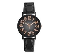 Orologi semplici da donna,Orologi casual da donna | Orologio da polso semplice e casual per orologio analogico con grande e minimalista, con numeri arabi, orologi da indossare inf, Nero