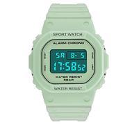 Orologi sportivi digitali per donna impermeabile display luminoso cronometro allarme calendario viso grande orologio da polso da donna antiurto regalo per ragazze e donne, Verde Matcha.