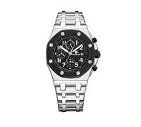 Orologi Uomo,Orologio Meccanico Automatico_Kimsdun Orologio Da Uomo Orologio Automatico All'Ingrosso A Tre Occhi Di Moda Guscio D'Argento Superficie Nera