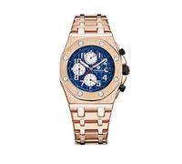 Orologi Uomo,Orologio Meccanico Automatico_Kimsdun Orologio Da Uomo Orologio Automatico All'Ingrosso A Tre Occhi Di Moda Quadrante Blu In Oro Rosa