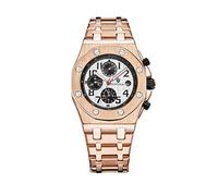 Orologi Uomo,Orologio Meccanico Automatico_Kimsdun Orologio Da Uomo Orologio Automatico All'Ingrosso A Tre Occhi Di Moda Quadrante Bianco In Oro Rosa