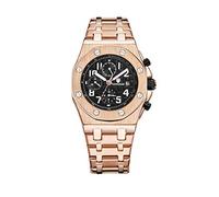 Orologi Uomo,Orologio Meccanico Automatico_Kimsdun Orologio Da Uomo Orologio Automatico All'Ingrosso A Tre Occhi Di Moda Quadrante Nero In Oro Rosa