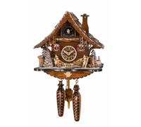 Orologio a cucù al quarzo Casa tipo Foresta Nera con musica EN 47124 QM nuovo