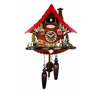Engstler Orologio a cucù al quarzo Casa tipo Heidi con musica