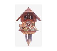 Orologio a cucù Casetta tipo Foresta Nera con uomo che beve birr.. RH 2410 nuovo