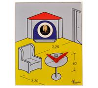 Orologio a Cucù da Parete 16,5x20x10cm Pirondini Italia D'Apres Archi