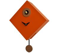 Orologio a Cucù da Parete 25x25x11cm Pirondini Italia Rombino Arancio