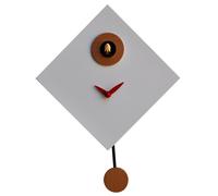 Orologio a Cucù da Parete 25x25x11cm Pirondini Italia Rombino Bianco