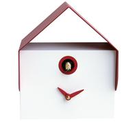 Orologio a Cucù da Parete e Tavolo 19,5x23x14 cm Pirondini Italia Dotto Bianco e Rosso