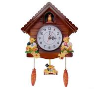 Orologio a cucù, grazioso orologio a cucù marrone da parete, orologio da parete a cucù in stile tedesco con movimento al quarzo for adulti, bambini e famiglie, alimentato a batteria.
