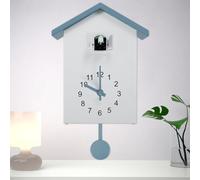 Orologio a cucù minimalista con chimer, orologio a cucù con pendolo Delicato orologio a cucù a forma di casetta per uccelli, alimentato a batteria, orologio da parete per casa, camera da letto,