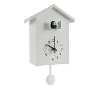 Orologio a cucu Orologio A Cucù Con Campanello Orologi A Suono E Pendolo Casetta For Uccelli Decorazione Da Parete For La Casa, Il Soggiorno Cucina Orologio a cucu con uccellino che esce(White)